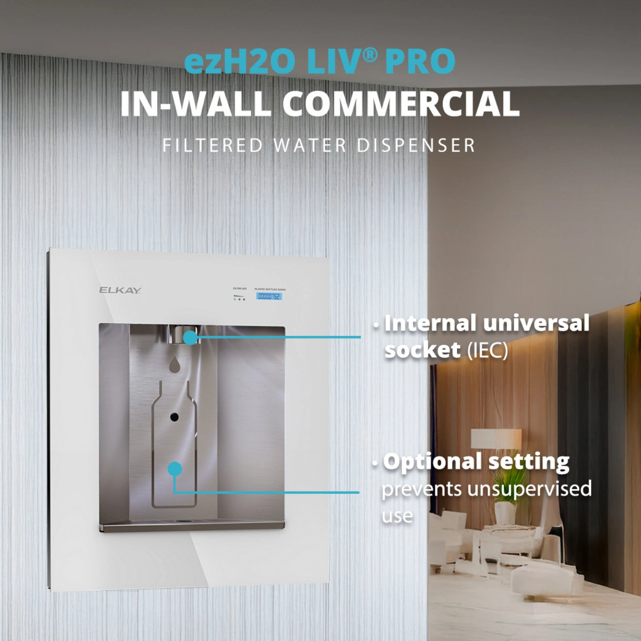 Elkay EZH2O Liv® Pro Commercial Water Dispenser LBWD2C00WHC | WRG UK Elkay EZH2O Liv® Pro Commercial Water Dispenser LBWD2C00WHC | WRG UK